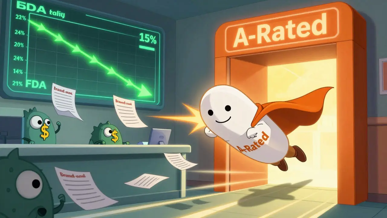 Heroic A-rated pill flying through digital Orange Book past petition monsters