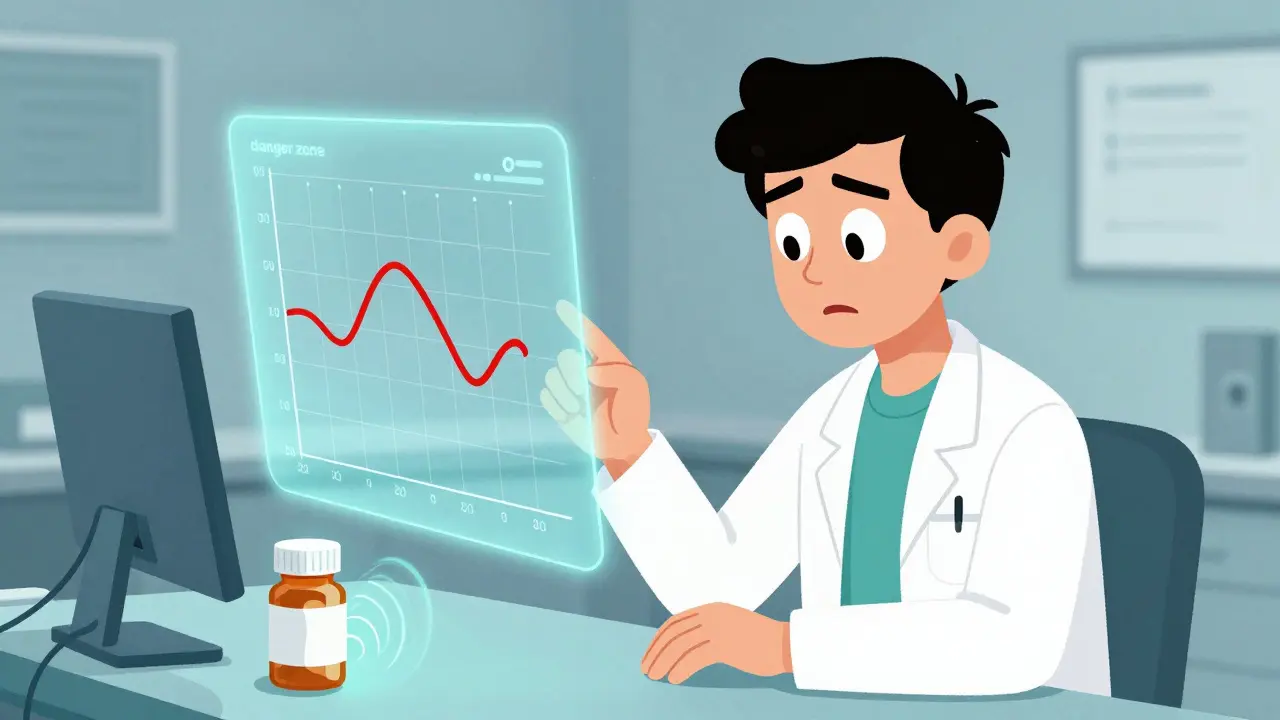 Neurologist monitoring tight drug levels for seizure prevention